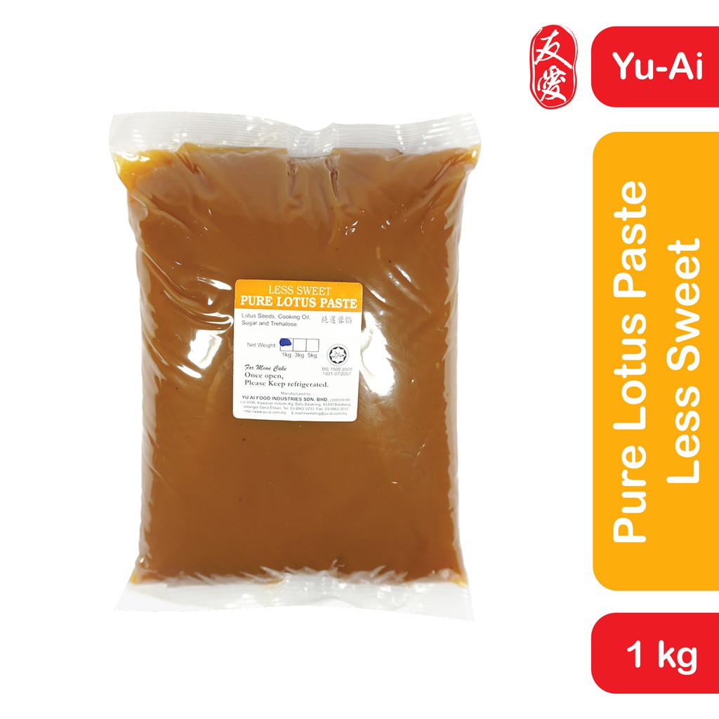 

Yu Ai Pure Lotus Paste Less Sweet 1 Kg Yuai Pasta Teratai Isian Filling Mooncake Less Sugar