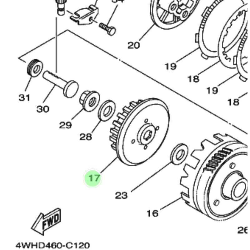 KAKI 4 KOPLING F1ZR FIZ R FIZR VEGA JUPITER Z ORIGINAL YAMAHA YGP