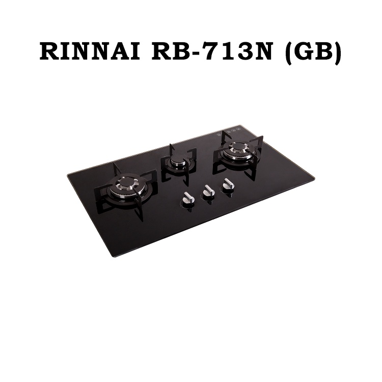 [KARGO] RINNAI RB713NGB Kompor Gas 3 Tungku Tempered Glass RB 713 N GB