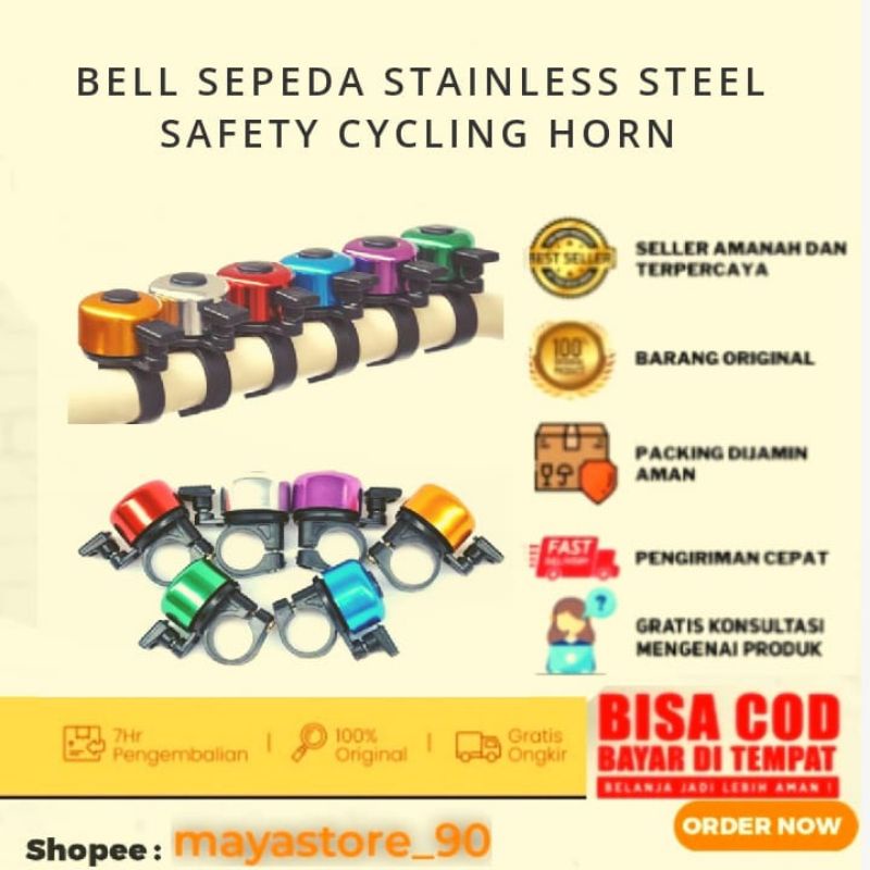 BEL SEPEDA | BELL SEPEDA STAINLESS | BEL SEPEDA UNIK | BEL SEPEDA ANAK | SEPEDA PANCAL | AKSESORIS S
