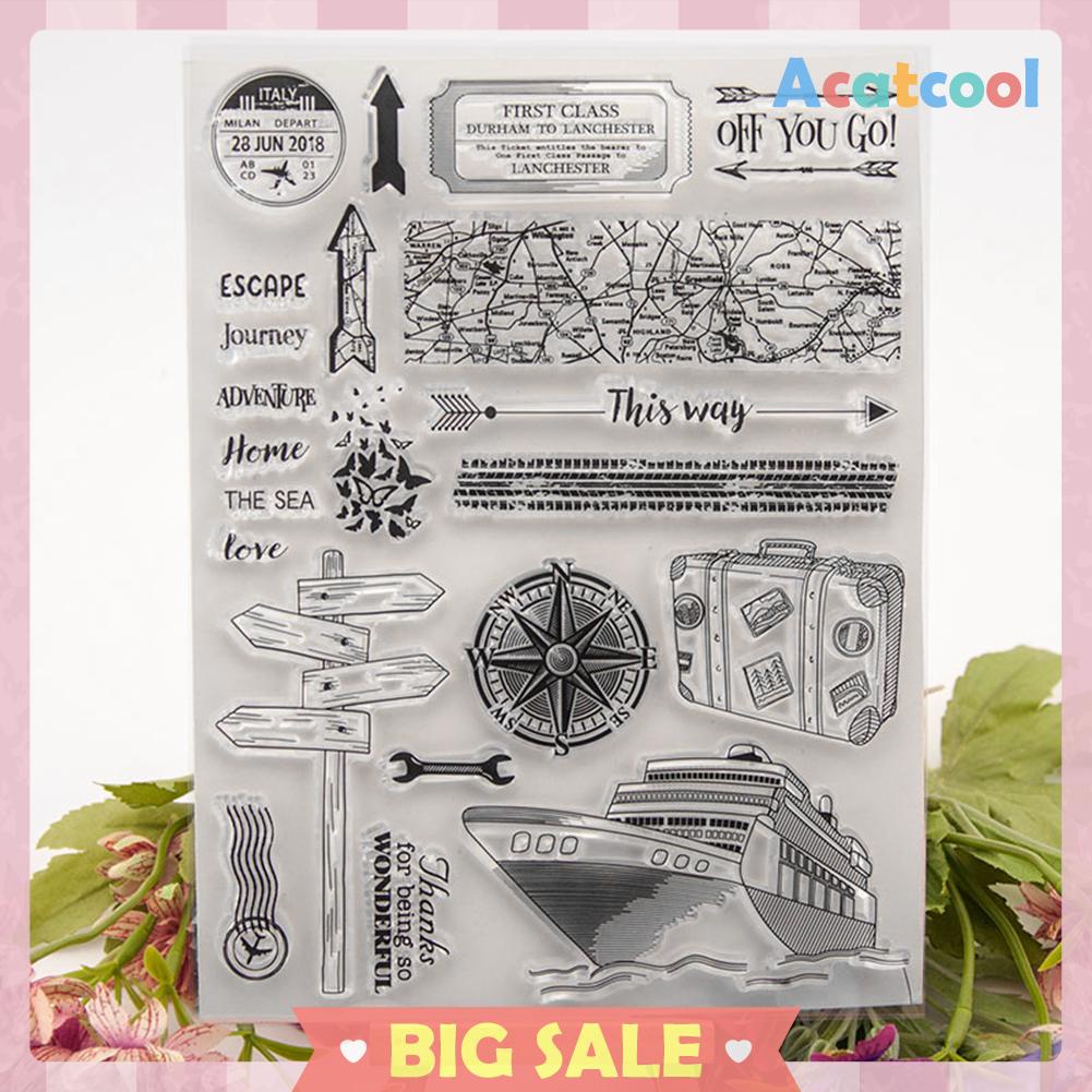 Stempel Segel Bahan Silikon Transparan Untuk Foto Scrapbook