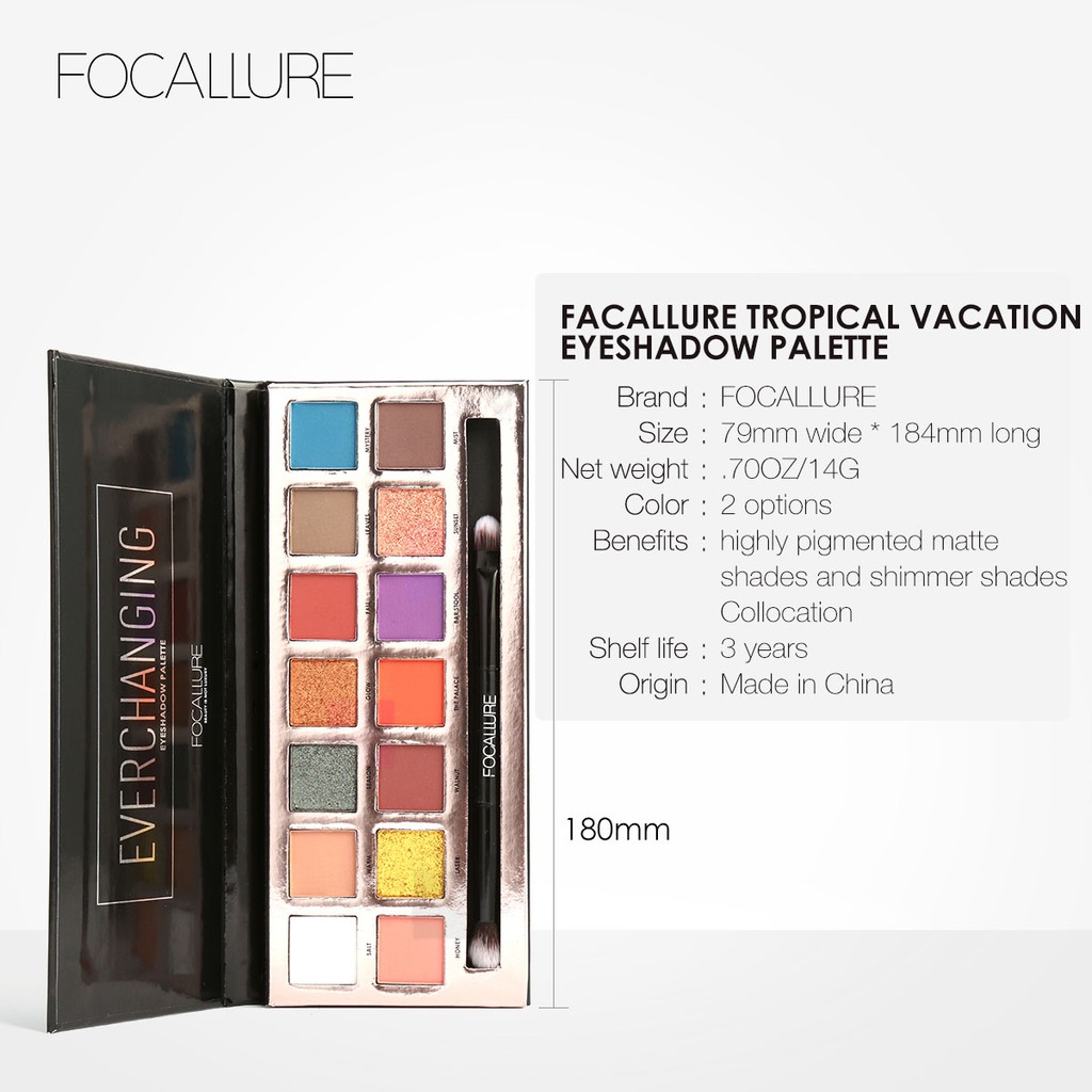 KKV - Focallure FA49 Fourteen color eyeshadow-T# 14G