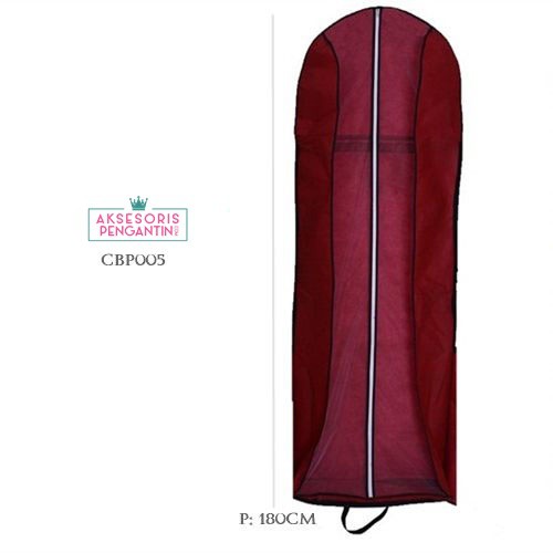 [TOKO TERPERCAYA] PLASTIK PELINDUNG BAJU COVER BAJU ANTI DEBU MAROON CBP005