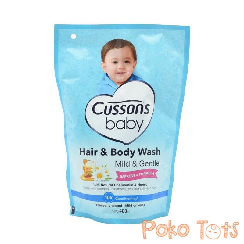 Cussons Baby Hair and Body Wash Mild Gentle Reffil 400ml Sabun Shampo Bayi