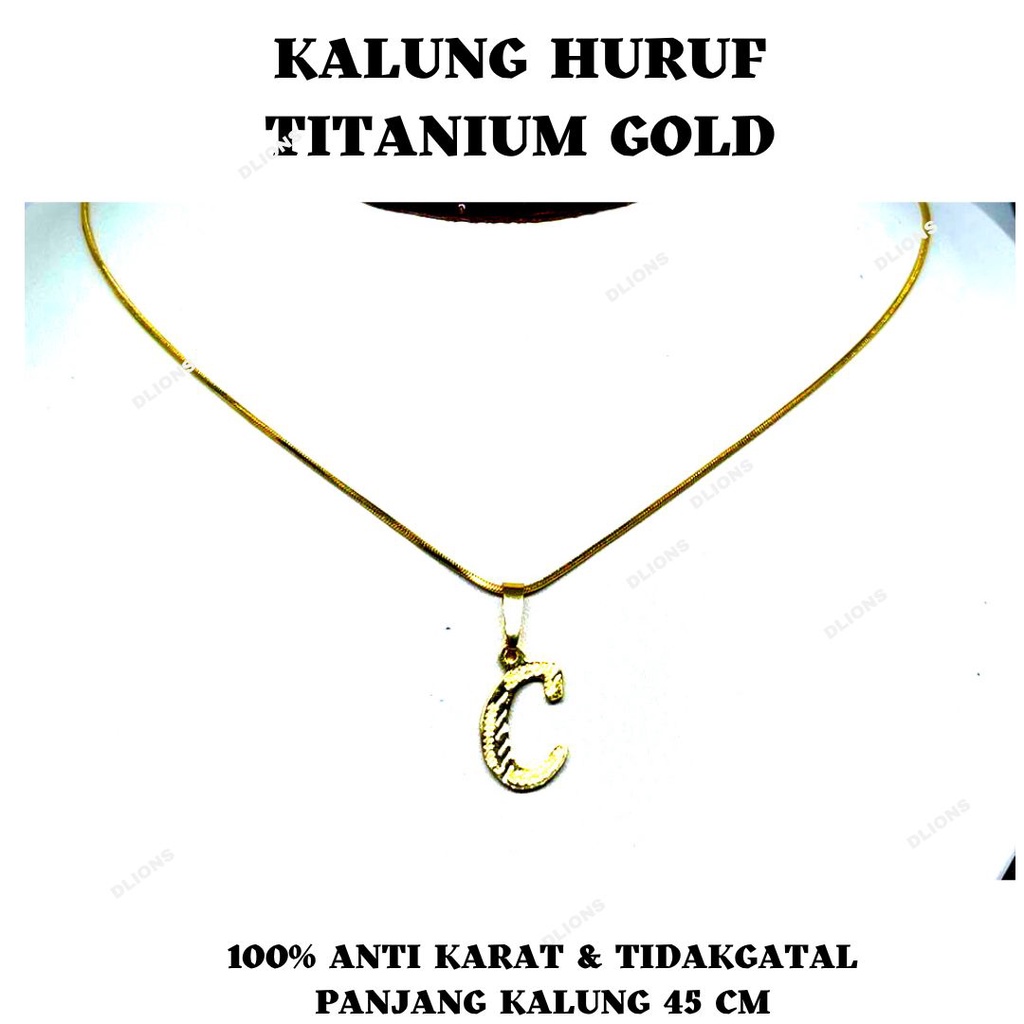 KALUNG HURUF,KALUNG HURUF TITANIUM GOLD,KALUNG ALFABET,KALUNG INISIAL