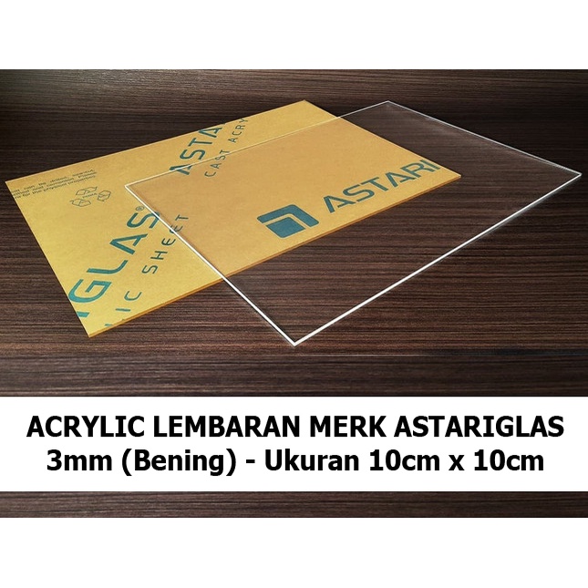 

AKRILIK LEMBARAN 10CM X 10CM 3MM BENING ASTARIGLAS ACRYLIC GROSIR BERKUALITAS
