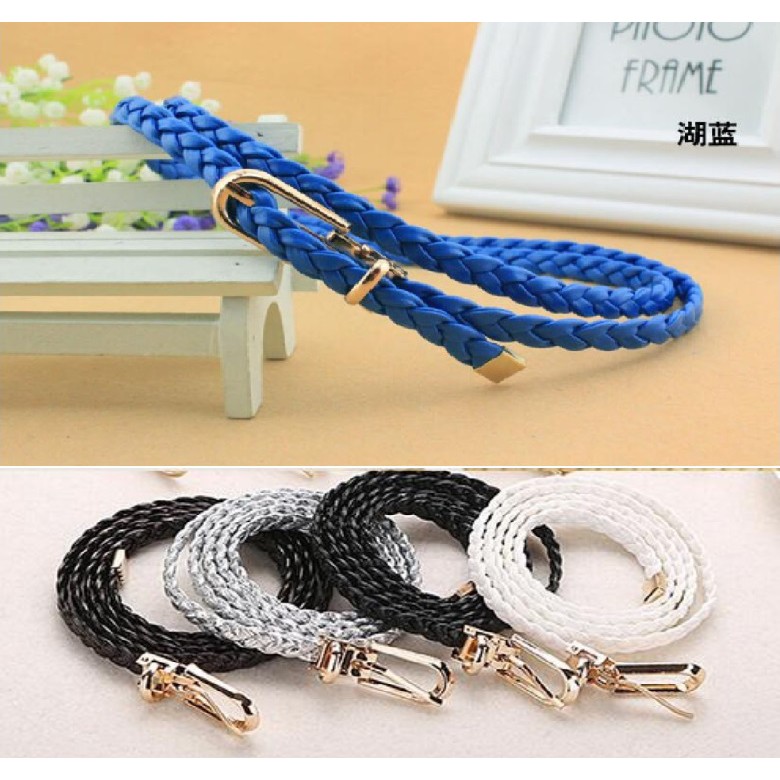 Ikat Pinggang KECIL IMPOR THIN KEPANG Fashion Korea Women Gasper Pin Buckle PU Leather Belt