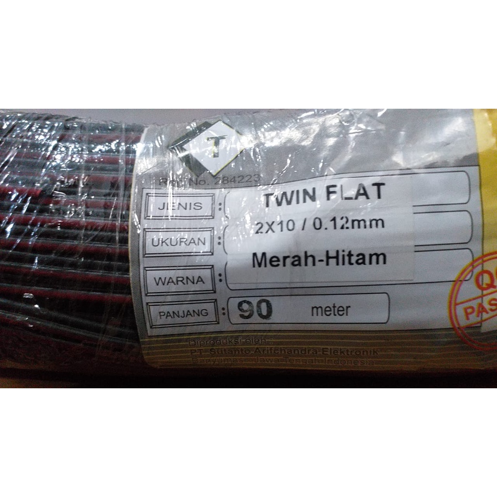 Kabel Listrik NYZ hitam merah TULUS 2x10 Kabel Audio Serabut 100m