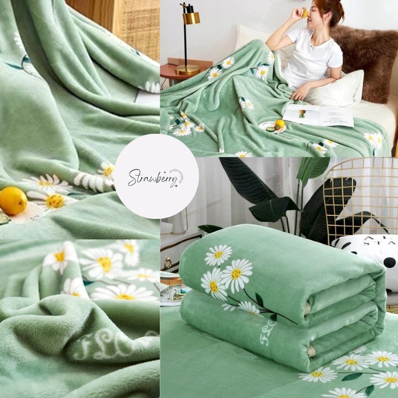 Selimut Bulu Halus 180x200 Motif Dewasa Aesthetic Blanket Termurah terlaris Berkualitas New Arrival