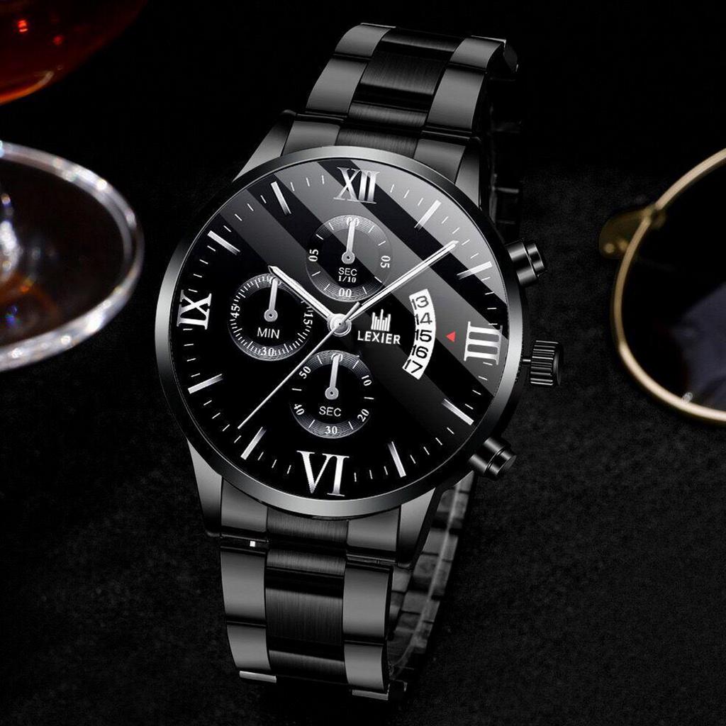 SANGCAKRA COD - Jam Tangan Pria Luxury Full Steel Sport Quartz Business Waterproof Casual Watch Stainless Steel Anti KaratKaca Tebal Tahan Gores Bercahaya Fitur Tanggal Aktif Angka Romawi Gaya Keren Trendy Kekinian Simple Elegan Mewah Berkualitas - J88