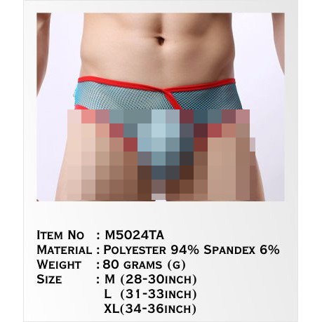 Celana Dalam Pria Import Sempak Net Sexy Transparent Briefs M5024
