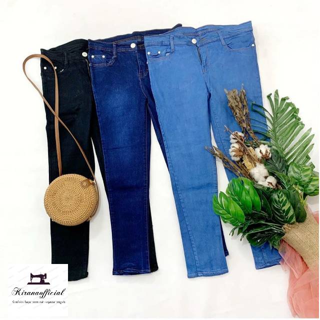 KIRANAOFFICIAL - ( COD ) SKINNY JEANS celana jeans wanita casual  ( B21 )