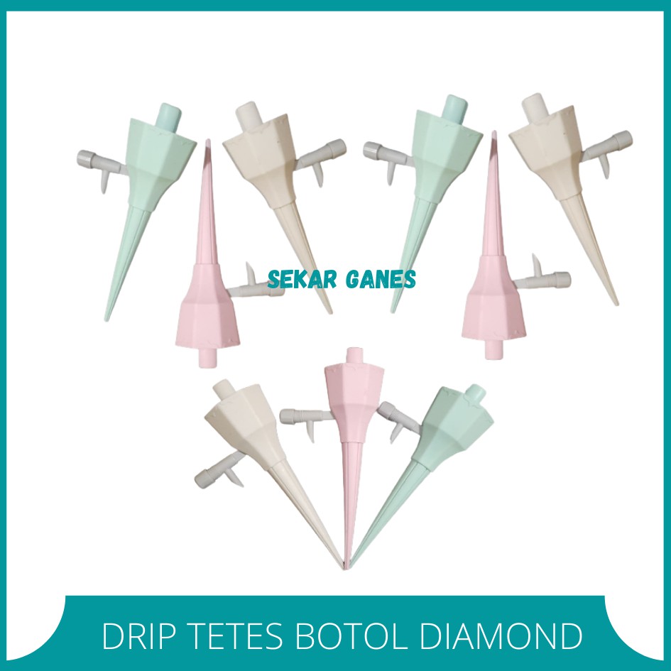 SEKAR LUSINAN 12 Pcs Drip Tetes Diamond Drip Tetes Air Sistem Irigasi Tutup Botol Penyiram Tanaman