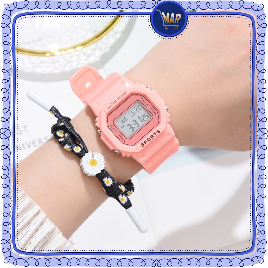 Jam Tangan Sporty Digital-Peach