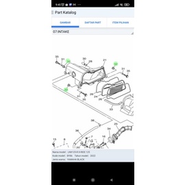 KARET DUDUKAN BOX FILTER UDARA YAMAHA MIO M3.MIO Z. MIO S. FINO FI 125. FAZZIO 125.X-RIDE 125. FREE GO. GEAR 125