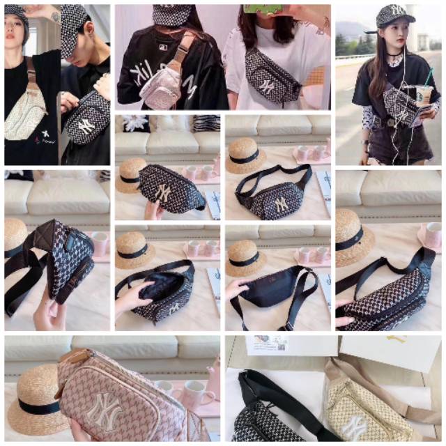 MLB NY yankees waistbag creams and black