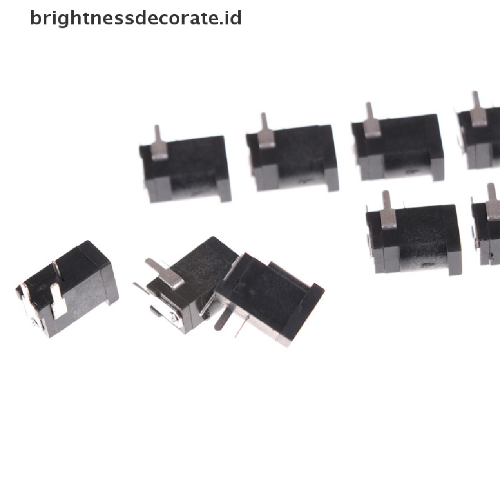 [birth] 10 Pcs Black 3 Pin 3.5mm x 1.3mm DC Power Jack Socket PCB Mount  [ID]