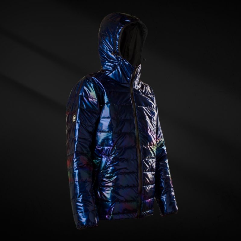 TROUBLEMAKER PUFFER JACKET HOLOGRAM NAVY - PUFFER HOLLOGRAM JACKET - CASUAL JACKET - JACKET GELEMBUN