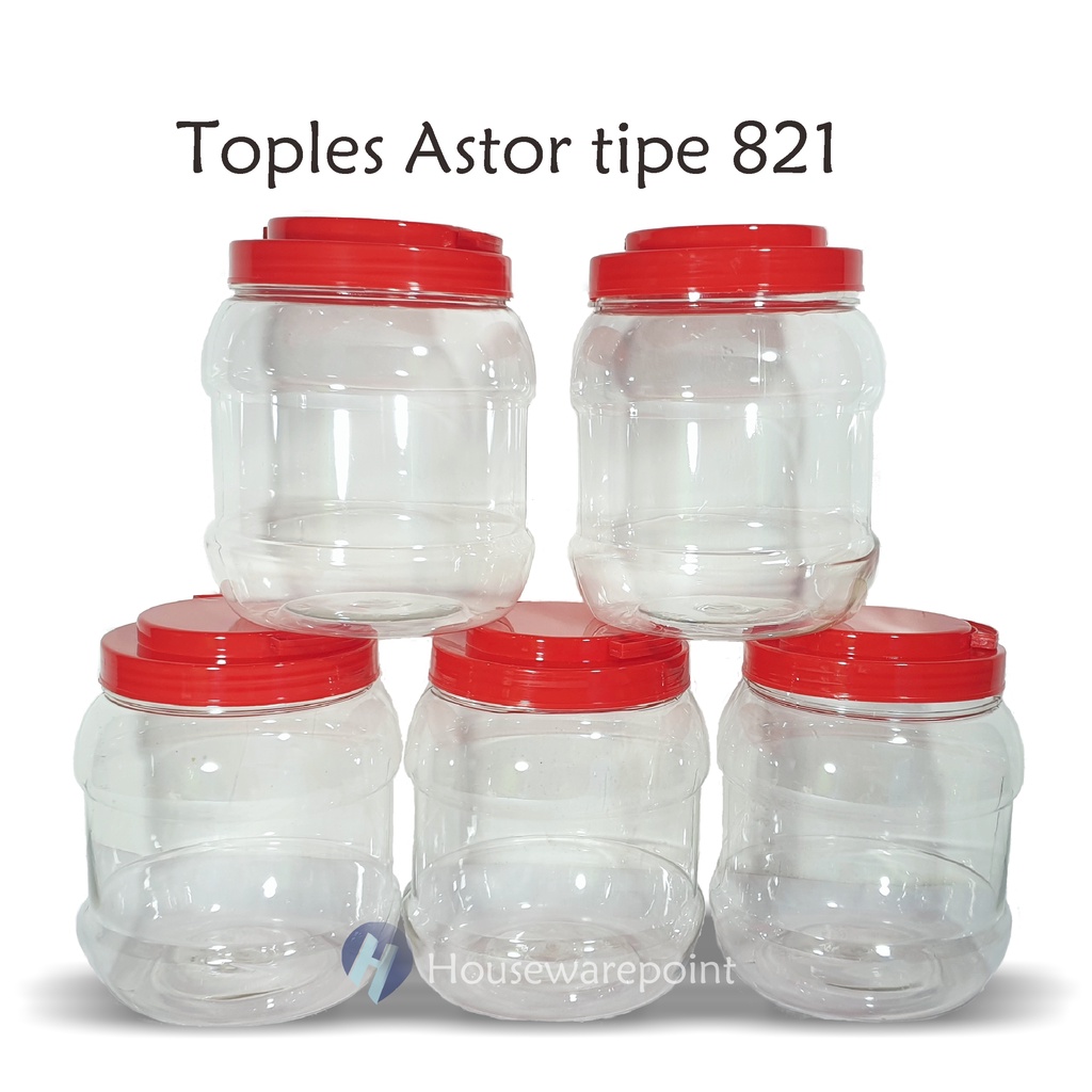3 pcs Toples Ikan Cupang/ Toples ulir/ Toples drat/ Toples tutup merah/ Toples plastik/ Toples Astor