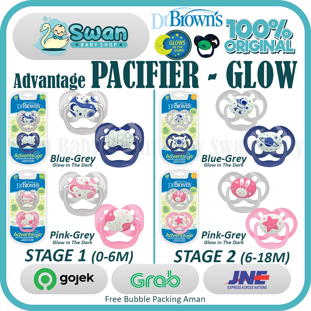 Dr.Brown's Advantage Glow in the Dark Pacifier / DrBrown Empeng