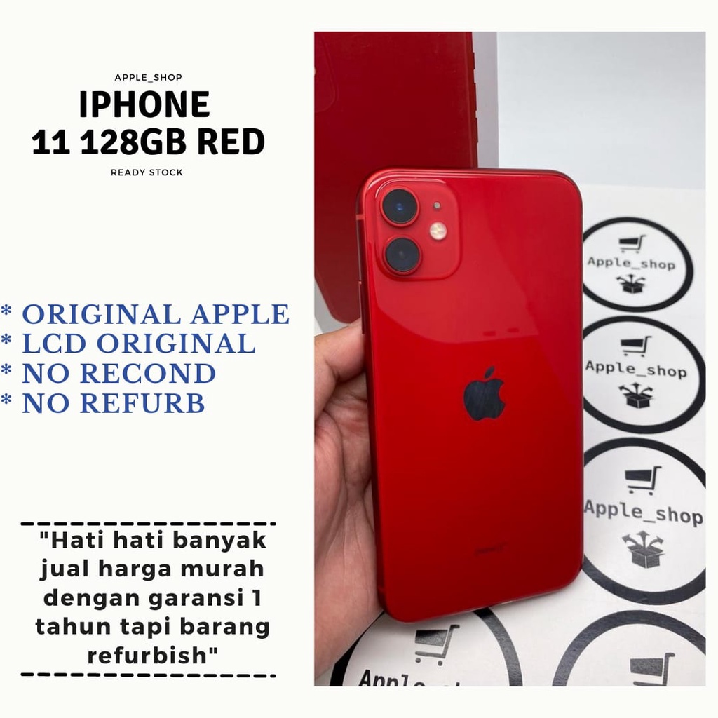 iphone 11 128gb red Lcd Original Mulus Original Bukan Refurbish / Rekondisi