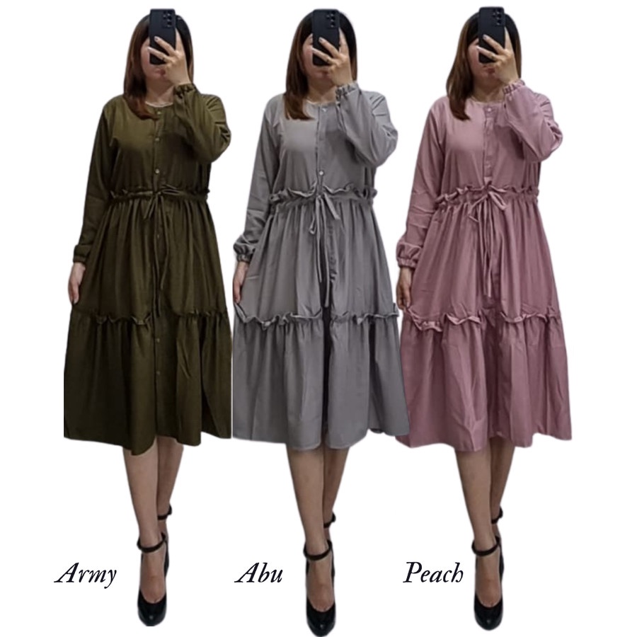 Dress Atasan Tunik Wanita Shakila Serut, Atasan Tunik Terbaru NHM