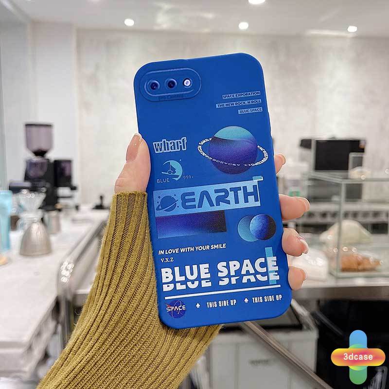 Casing Soft Case OPPO A95 A54 A15 A5S A3S A16 A7 A5 A9 A31 A53 2020 A12 A1K A16K A54S Reno 4 5F 4F A74 A15S A52 A11K A92 A35 A11 A93 A32 A72 A94 A53S F17 PRO A16S A12S Angel Eyes Klein Blue Space Camera Lens Protection Case Cover