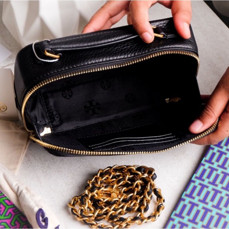 Tory Burch Camera Bag New Season In Black - ORIGINAL 1000%