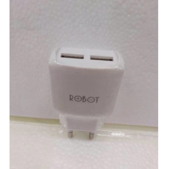 ✅RESMI - ADAPTOR ROBOT RT-K6 2.4A DUAL OUTPUT CHARGER GARANSI RESMI ORIGINAL PER PCS