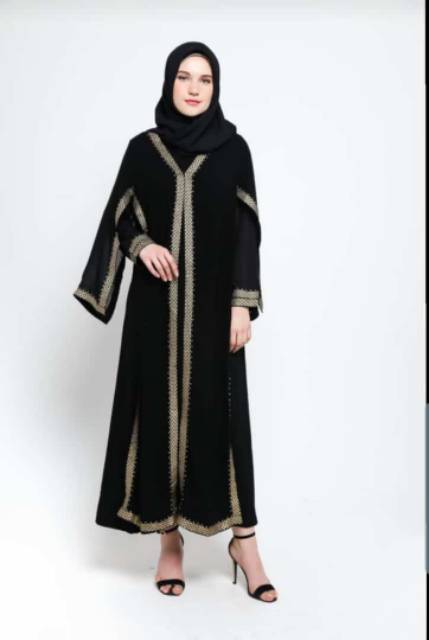 GALLERY ABAYA EXCLUSIVE ABAYA SAUDI PESTA  RENDA KOTAK