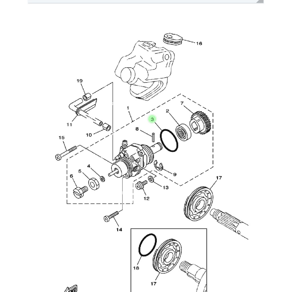 KARET ORING O RING POMPA OLI F1ZR FIZR F1Z FIZ R ALFA SIGMA FORCE 1 V80 ORIGINAL YGP 93210-26240