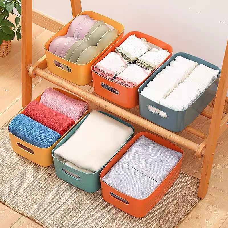 STORAGE BOX ORGANIZER / KOTAK PENYIMPANAN SERBAGUNA / KOTAK SKINCARE / KERANJANG MAKANAN OBAT-OBATAN / BIN ORGANIZER MULTIFUNGSI / WADAH PENYIMPANAN PLASTIK RAPI DENGAN GAGANG MUDAH DIBAWA / TEMPAT BOX STORAGE