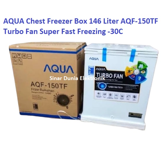 AQUA Chest Freezer Box Freezer 146L Turbo Fan AQF-150TF AQF 150TF
