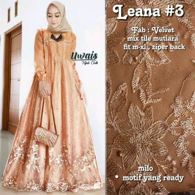 ꧁𓊈𒆜𝔢𝔩𝔦𝔷𝔦𝔞.𝔠𝔩𝔬 𒆜𓊉꧂ (MODEL BARU) Gamis Aldine / Bahan Tile Ruby Mutiara / Gamis Brukat tile Gamis Terb