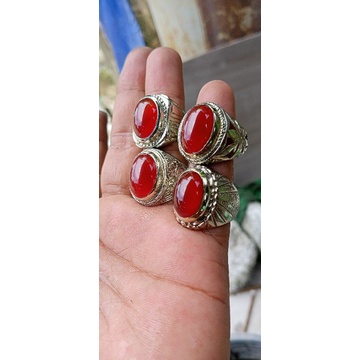 batu cincin akik merah asli red raflesia/Cempaka aceh