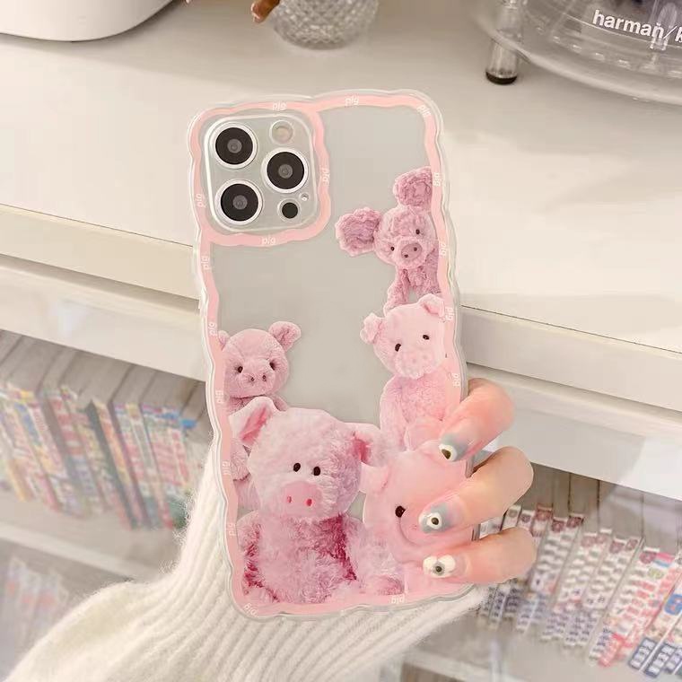 Case Pelindung Handphone Motif Beruang Untuk IPhone 13 / 12 Pro Max / 11 / XS / XR / X / 8 / 7 / 6 / Plus Mini