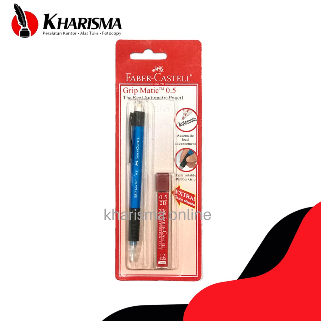 

Faber-Castell Grip Matic 0.5 mm Pensil Mekanik 2B Free Isi Pensil Lead
