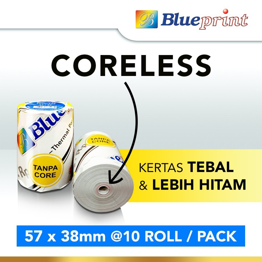 

Kertas Thermal 57mm 57mmx38mm Kertas Kasir Struk Roll BLUEPRINT