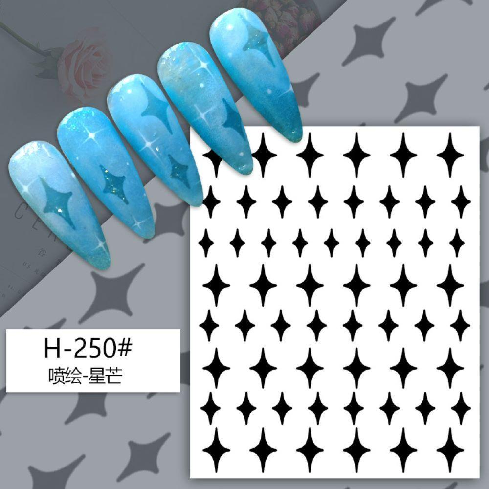 Preva Stiker Kuku Nail Sticker Dekorasi Nail Art Desain Beruang Bintang French Smile Template