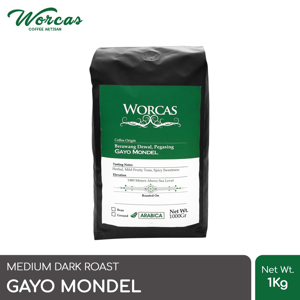 

WORCAS Kopi Arabika Aceh Gayo 1 Kg - Medium Dark Roast