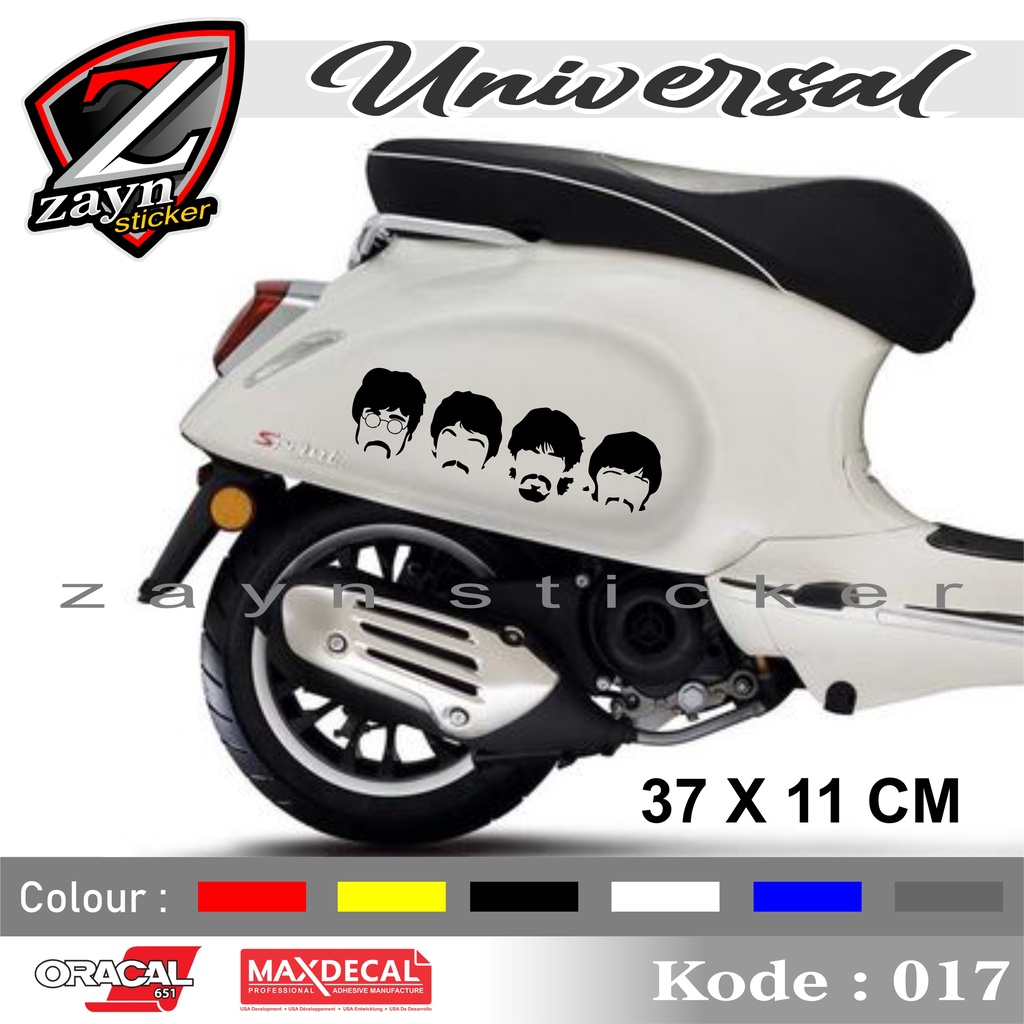 TERMURAH, LIST CUTTING STICKER THE BEATLES 2 VESPA SCOOPY GENIO VINO DLL 017