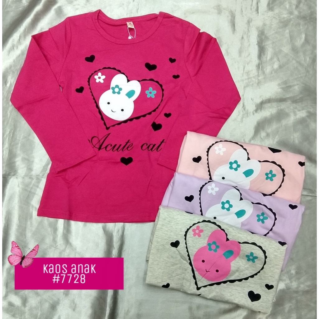 NF Baju kaos anak perempuan / Atasan import anak perempuan lengan panjang #7728, #7730