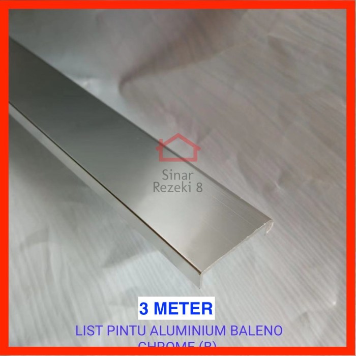 Lis Pintu Profil Aluminium MIRROR CH Edging Frame Handle Lemari EA 19