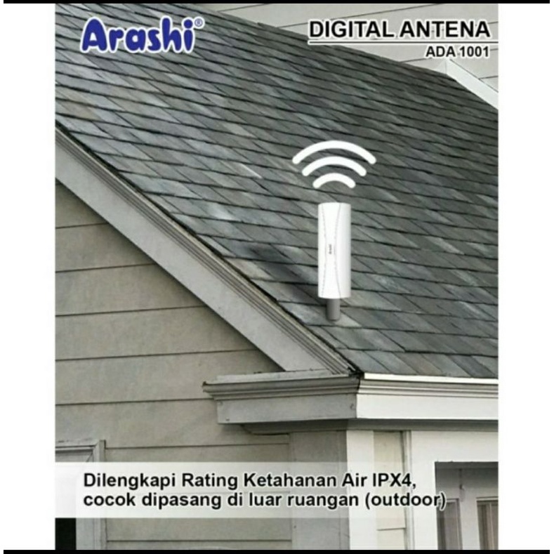 antena TV DIGITAL ARASHI ADA 1001 - indoor outdoor - garansi 1th - free kabel 10 meter