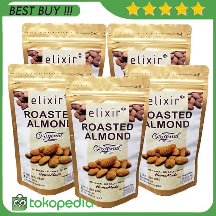 

Beautywearr - Roasted Almond 5Pcs/ Panggang / Kacang / Snack Sehat / Murah / Healthy