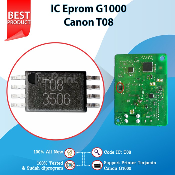 IC Eprom Canon G1000 T08  IC Eeprom Reset Canon g1000  Resetter Printer Canon G1000 T08