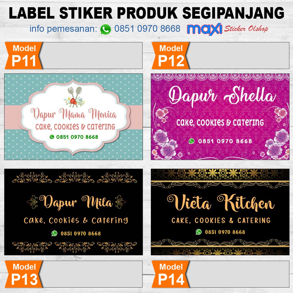 

Sticker Label Stiker Produk Kemasan Packaging Makanan Kue Cake Minuman Isi 100 pcs