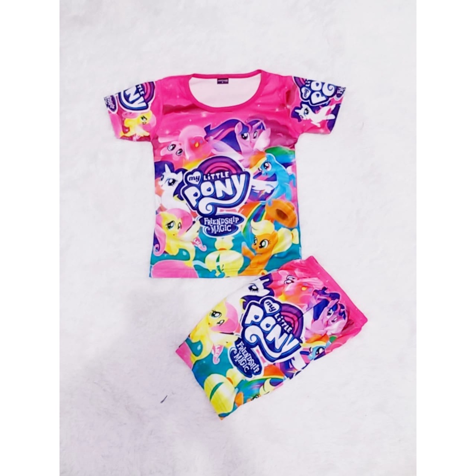 SANDISEAN setelan anak little pony - setelan my lettle pony - setelan kaos little pony - Setelan ana
