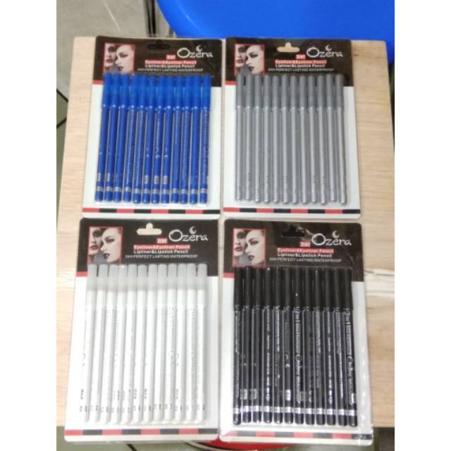 Pensil alis 2 in 1 Ozera Eyeliner & Lipliner Pencil ORIGINAL BPOM