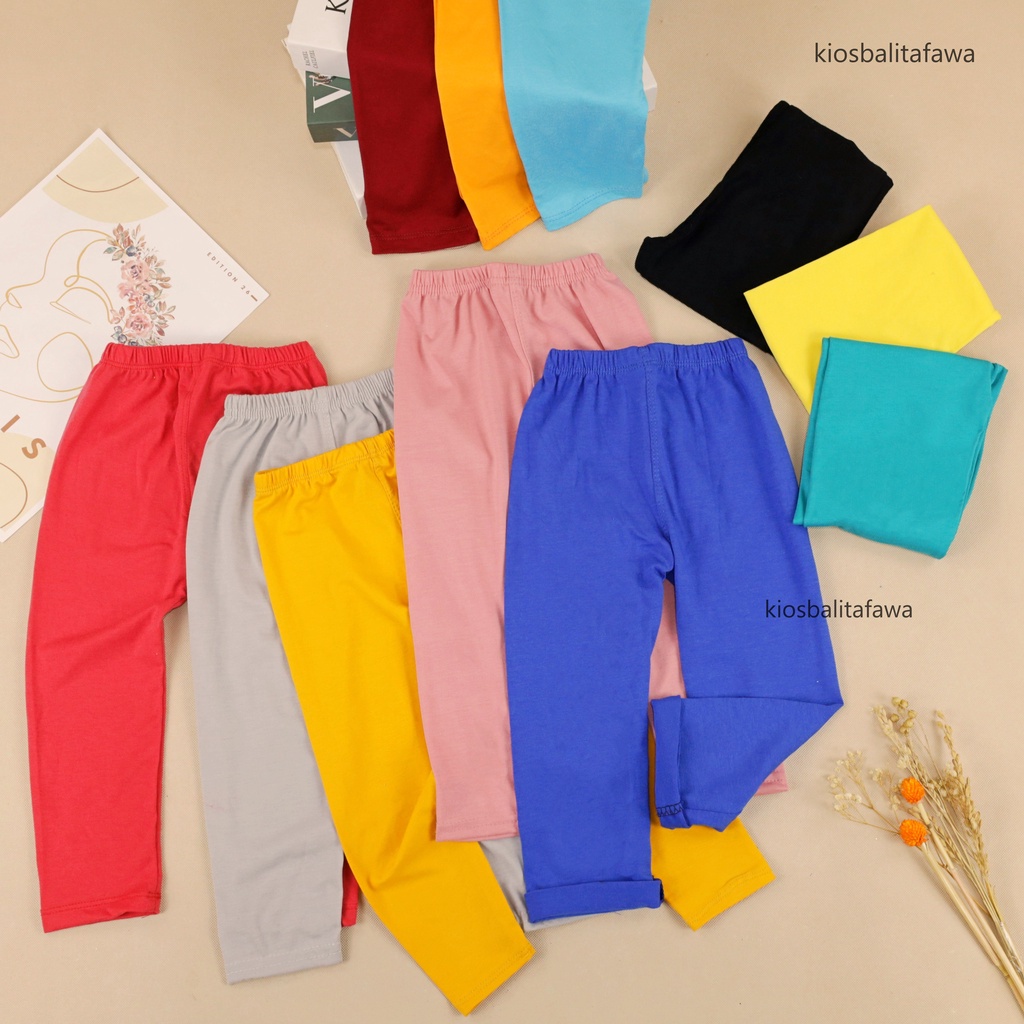 (Bisa Pilih Warna) Legging Anak Perempuan /  Lejing Murah Balita Celana Panjang Leging Laging Ketat Polos